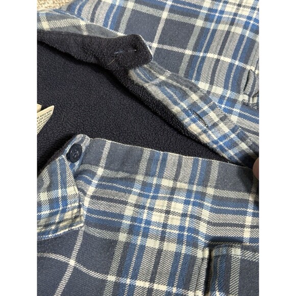 LL Bean Traditional Fit Shirt Jacket Shacket Flannel Men XL Fleece Lined - Picture 7 of 7